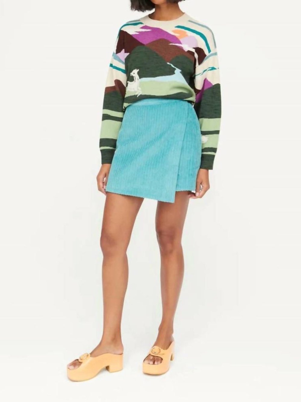 NEW RHODE ranya skirt in blue ice Size 4